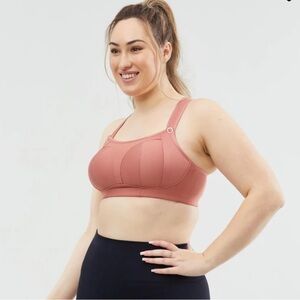 Cake Maternity Popcorn Busty Wire Free Nursing Sports Bra Medium Brick Orange
